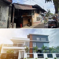 Setelah rumah selesai dibangun, Jayvee pun memboyong kedua orangtuanya dari apartemen sempit ke tempat tinggal dengan tujuh kamar. Foto: Facebook/ Jayvee Lazaro Badile II
