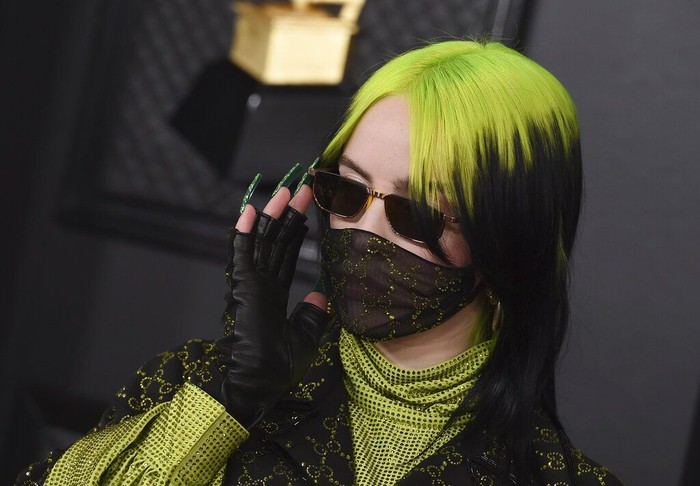 Billie Eilish arrives at the 62nd annual Grammy Awards at the Staples Center on Sunday, Jan. 26, 2020, in Los Angeles. (Photo by Jordan Strauss/Invision/AP)