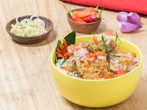 Resep Nasi : Nasi Daun Jeruk Karage Sambal Matah