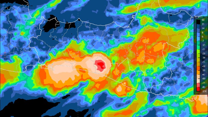Update peringatan dini cuaca Provinsi Jawa Tengah, Senin (27/1/2020) pukul 14.50 WIB.