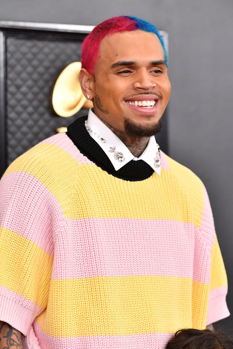 LOS ANGELES, CALIFORNIA - JANUARY 26: (L-R) Chris Brown and Royalty Brown attend the 62nd Annual GRAMMY Awards at Staples Center on January 26, 2020 in Los Angeles, California. (Photo by Amy Sussman/Getty Images)