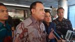 Momen Firli Bahuri Sambangi Kantor Erick Thohir
