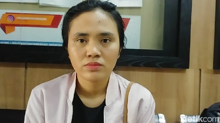 Novita, korban penyiletan di JPO Halte Olimo (Jefrie Nandy Satria/detikcom)