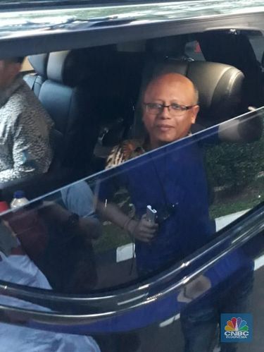 Direktur Utama PT Asuransi Jiwasraya Hexana Tri Sasongko mendatangi Kejaksaan Agung (Kejagung) (CNBC Indonesia/Ferry Sandi)