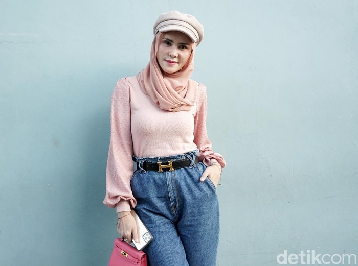 Angel Lelga saat ditemui di studio Trans TV.