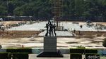 Penampakan Terkini Pengerjaan Revitalisasi Monas
