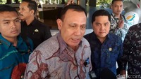 Ketua KPK Firli Bahuri bertemu dengan Menteri BUMN Erick Thohir di kantor Kementerian BUMN, Jakarta, Selasa (28/1/2020).