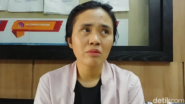 Novita, korban penyiletan di JPO Halte Olimo (Jefrie Nandy Satria/detikcom)
