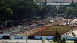 Penampakan Terkini Pengerjaan Revitalisasi Monas