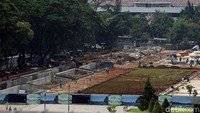 Pengerjaan revitalisasi Monas dilakukan di kawasan yang bersebelahan dengan lapangan parkir Ikatan Restoran dan Taman Indonesia (IRTI) atau seberang Balai Kota DKI Jakarta.