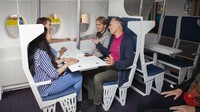 Kalau kursi yang berhadap-hadapan, dikhususkan untuk penumpang yang pergi secara grup (Delft University of Technology)
