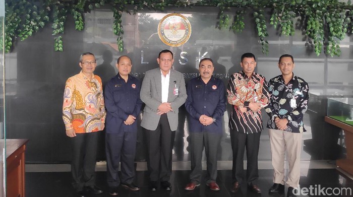 Pimpinan KPK sambangi LPSK (Matius Alfons/detikcom)