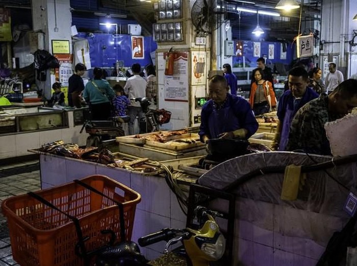 Pasar Seafood Huanan di Wuhan, China