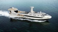 Desain kapal pesiar sedang ini menarik kalangan umum. Bentuknya seperti pesawat, apa keistimewaannya? Kapal pesiar ini dianggap sebagai penggabungan transportasi udara dan laut. Galangan kapal Italia, Codecasa, yang meluncurkan konsep baru ini (Foto: Dok. Cantieri Navali Codecasa)