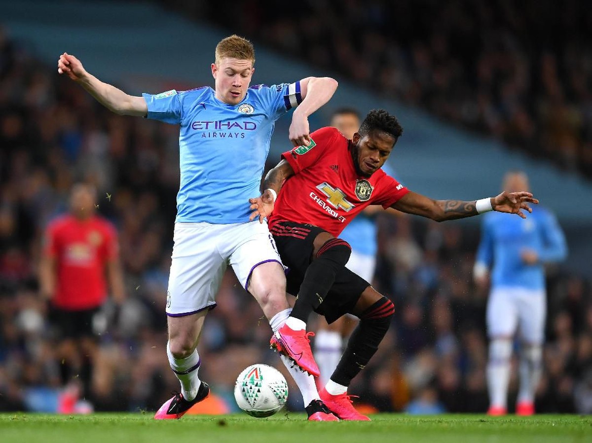 Link live streaming Manchester City vs Manchester United lihat di sini. (Foto: Laurence Griffiths/Getty Images)