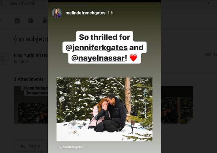 Jennifer Gates tunangan Jennifer Gates tunangan