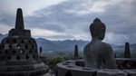 Foto: Megahnya Borobudur yang Lagi Viral akibat Gunung Lancip