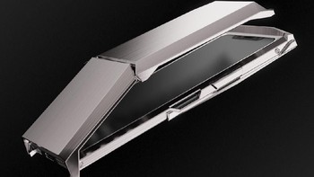 Penutup layar ini terinspirasi dari penutup pick-up yang ada di Cybertruck. Foto: Caviar