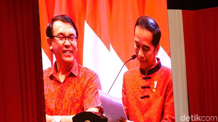 Jokowi saat bertemu Joko yang mirip Ahok (Foto: Andhika/detikcom)