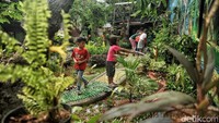 RTH yang telah menghijaukan Jakarta juga ada di kawasan Rawa Badak Selatan. Ruang Terbuka Hijau itu juga asri dengan berbagai jenis pohon dan bunga. Pradita Utama/detikcom.