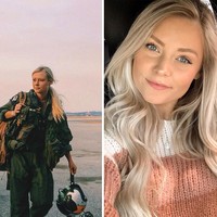 Seorang tentara angkatan udara asal Amerika Serikat ini tampak cantik ketika pakai baju dinas begitu juga saat ia bergaya kasual. Foto: Instagram @julia_linares