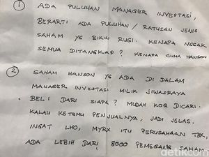 Tersangka Jiwasraya Benny Tjokro Tunjukkan Surat: Kenapa Tak Semua Ditangkap?