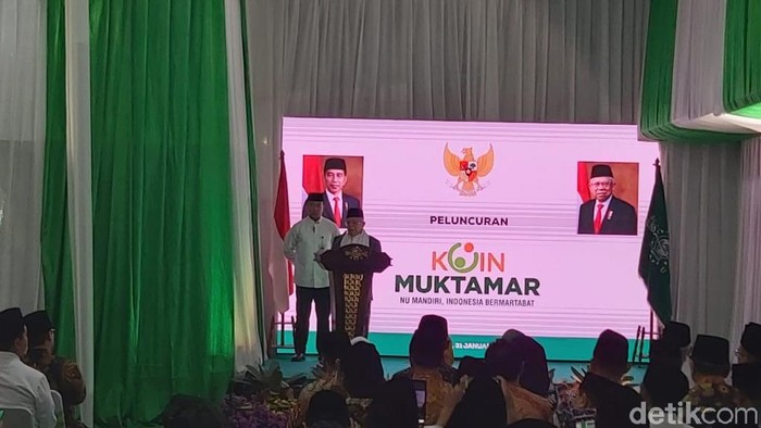 Wapres Maruf Amin di peringatan harlah NU ke-94.