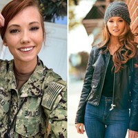 Saat mengenakan seragam tak heran jika tampilan seorang tentara wanita akan lebih maskulin. Apalagi mereka dituntut untuk menguncir atau mengonde rambut. Ketika di keseharian, para tentara bisa tampil lebih feminin seperti Emily. Foto: Instagram @emilysrebecca