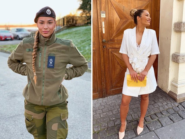 Tak sedikit tentara yang jadi influencer di Instagram, termasuk wanita Swedia ini. Julie Sietten pun kerap menunjukkan gaya kasualnya yang sangat berbeda daru penampilan saat dinas. Foto: Instagram @juliesletten