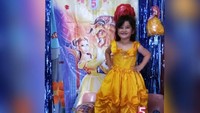 Ulang tahun ke-5, Graciella pilih jadi Princess Belle. Ia bahkan memakai gaun serupa berwarna kuning. Foto: Instagram graciellabigail