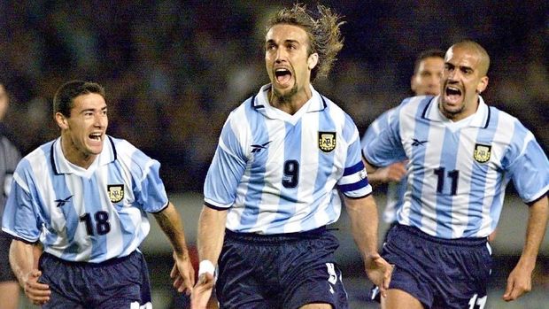 Gabriel Batistuta tak berhasil membawa Argentina juara Piala Dunia.