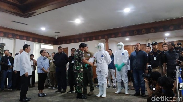 Pelepasan tim penjemputan WNI dari Wuhan (Wilda HN/detikcom)