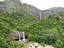 Curug Sodong Sukabumi, Pesona Air Terjun Kembar di Geopark Ciletuh