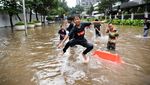 Depan Istana dan Monas juga Terendam Banjir Tadi Pagi