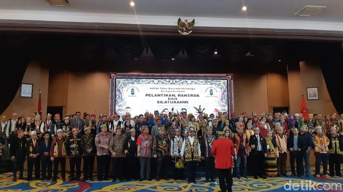 Silaturahmi Dewan Adat Dayak Kaltim (Foto: Yovanda/detikcom)