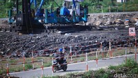 Pembangunan stasiun ini terus dikebut.