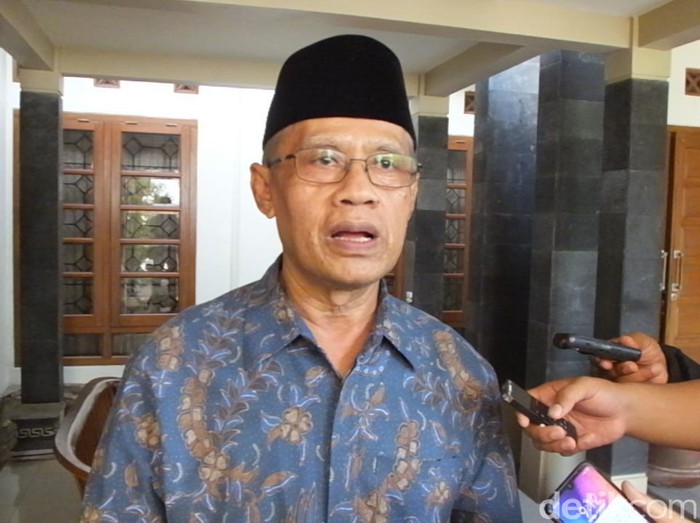 Ketum PP Muhammadiyah, Haedar Nashir di Bantul, Senin (3/2/2020).