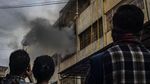 Asap Hitam Pekat Membubung Tinggi di Ruko Tekstil Tanah Abang