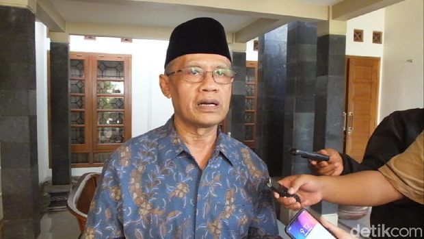Ketum PP Muhammadiyah, Haedar Nashir di Bantul, Senin (3/2/2020).