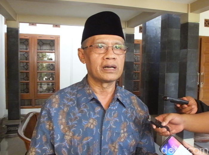 Ketum PP Muhammadiyah, Haedar Nashir di Bantul, Senin (3/2/2020).