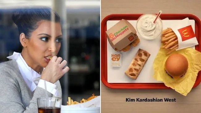 Cocol Nugget Ayam dengan Madu, Ini Selera Makan Kim Kardashian yang Unik