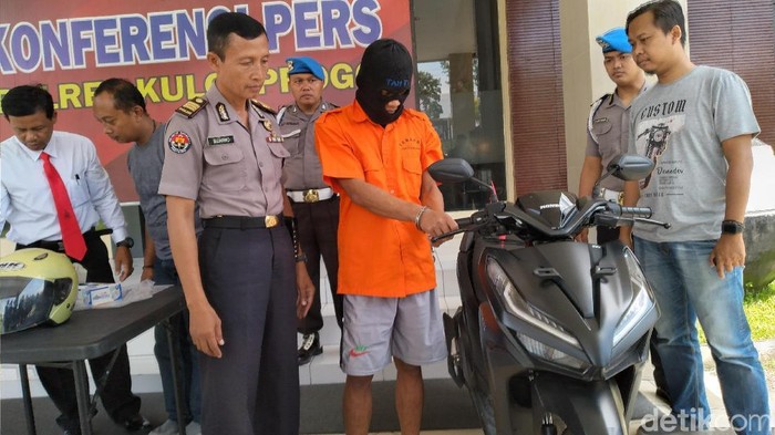 Pelaku jambret spesialis emak-emak dan anak dibekuk, Senin (3/2/2020).