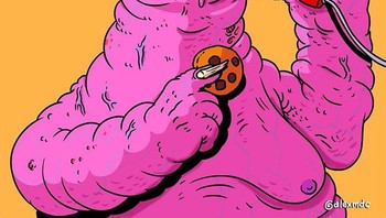 Di balik bulunya yang berwarna biru, inikah bentuk asli Cookie Monster? Foto: Alex Solis/Bored Panda