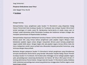Surat ke Ombudsman Kasus Zikria Hina Risma Cacat Hukum, Ini Respons Polisi