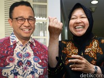 Survei Median: Elektabilitas Risma Naik Tajam, Anies Stagnan