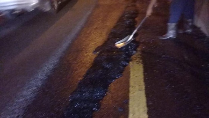 Jalan berlubang di tol Soetta ditambal/Dok Jasa Marga
