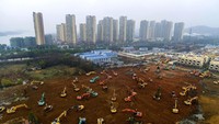 23 Januari 2020, proyek pembangunan RS Huoshenshan mulai dibangun dilahan seluas 33.900 meter persegi.