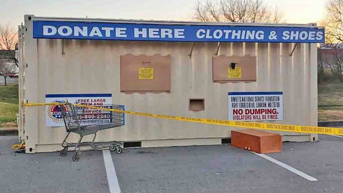 Pria paruh baya ditemukan tewas di kontainer donasi baju di Tennessee, AS (Clarksville Police Dept. via ABC News)