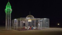 Di tahun 2018 lalu, Gharem mengatakan bahwa karya seninya ini bukan tentang agama. Namun lebih menekankan unsur realigius, bagaimana mempraktekannya dan mewakili ideologinya. Maka dia wujudkan dalam masjid yang terpagar namun transparan. (dok Ajlan Gharem)