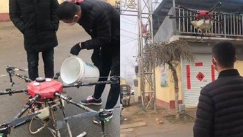 Dari video-video yang beredar di medsos China, ada drone pertanian yang dipakai untuk menyemprotkan disinfektan untuk mencegah virus corona di China. (ITHome)